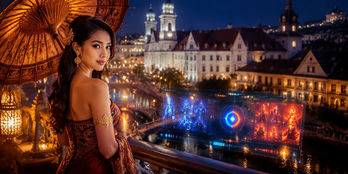 Model muda menyaksikan pertandingan esports dengan antusias di depan layar
